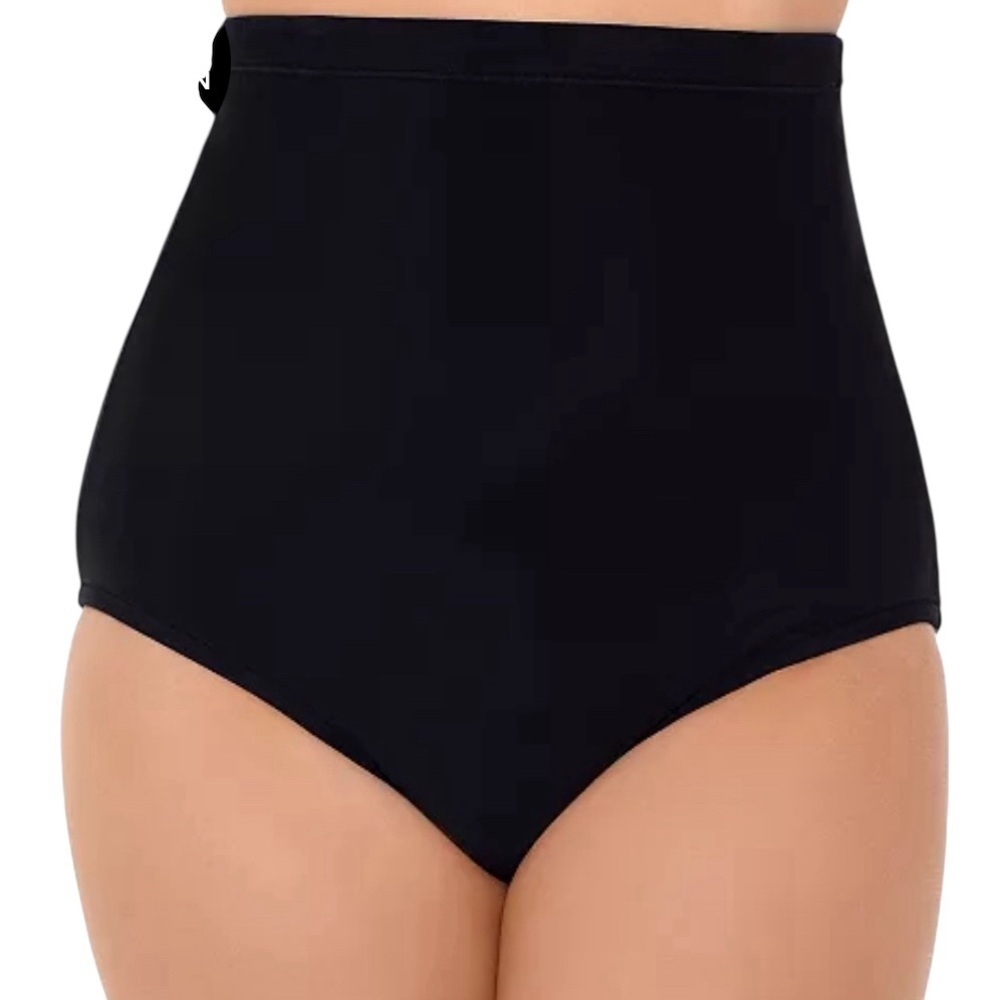 Swim Solutions Black High-Waist Swim Bottom